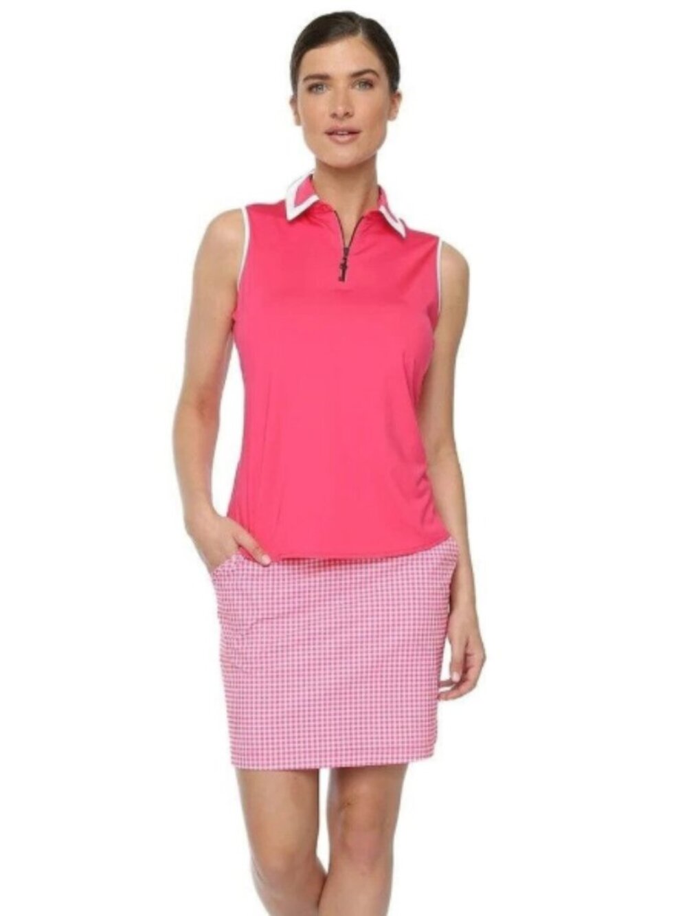 Belyn Key | Melon Check Ruffle Skort - Picture 2 of 10